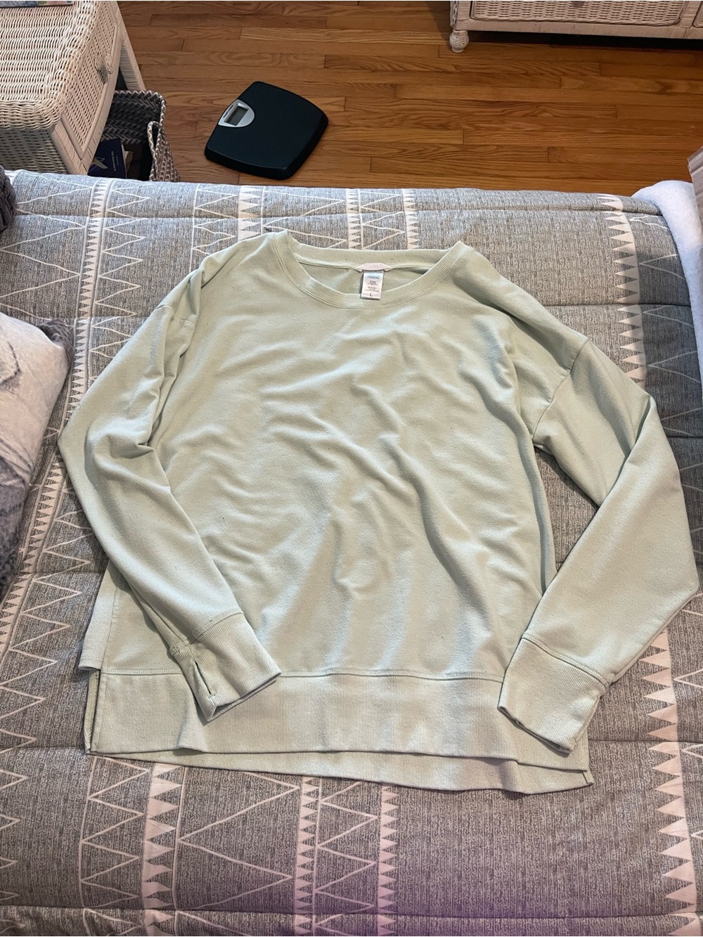 Jockey Light Sage Green Scoop Neck Sweater